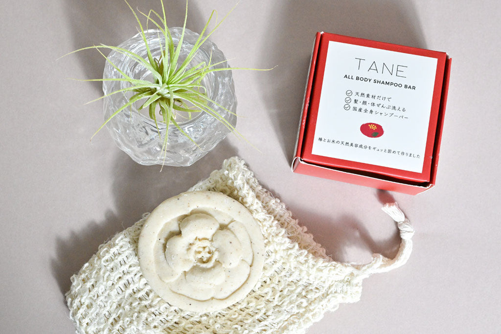 【新商品追加】肌にやさしい成分で作られた全身シャンプーバー「TANE」の取り扱いを開始しました。